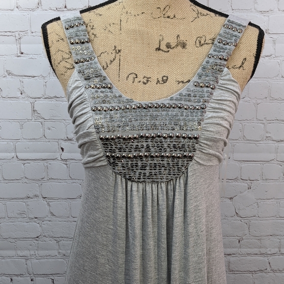 Soprano Dresses & Skirts - Soprano Gray Embellished Maxi Dress Medium